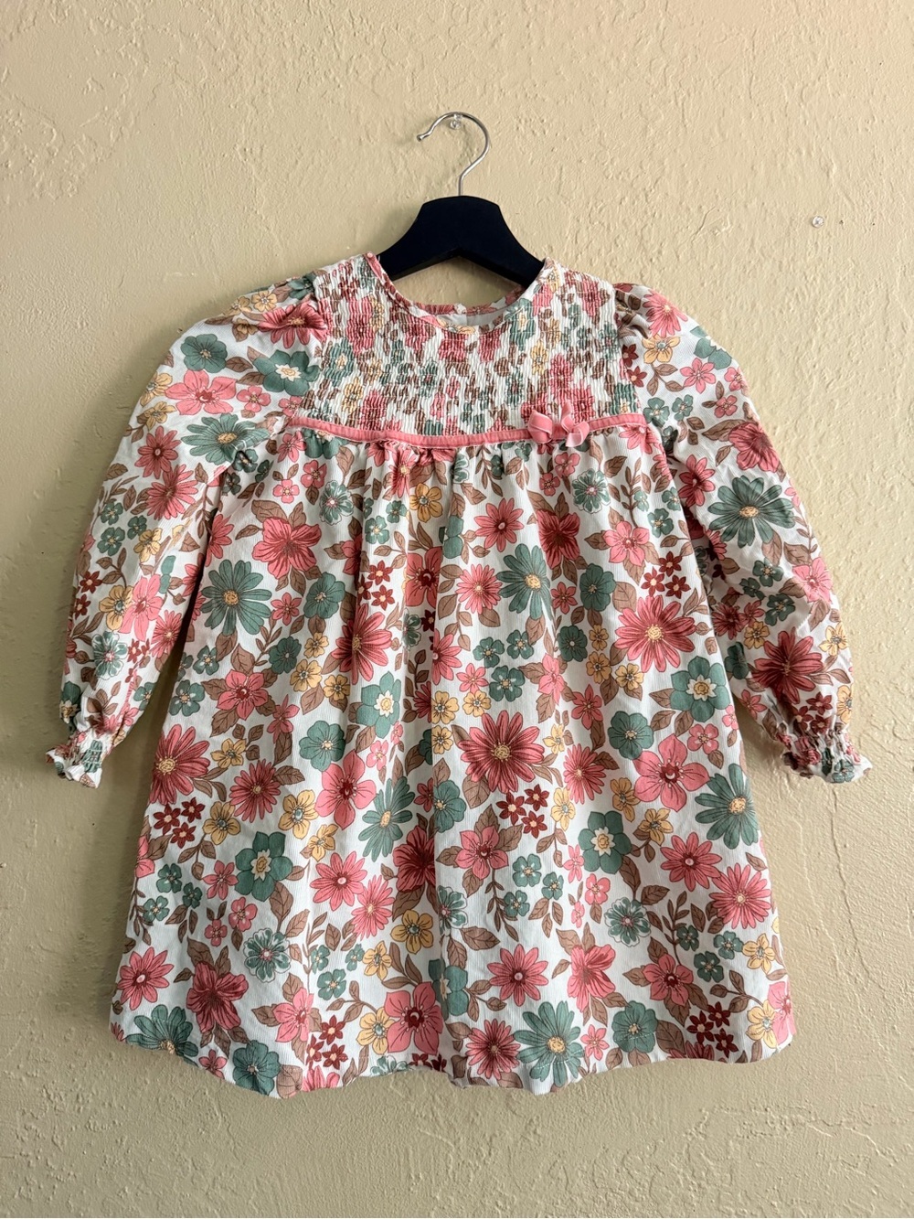 Catherine Malandrino Pink Floral Baby Dress Label View
